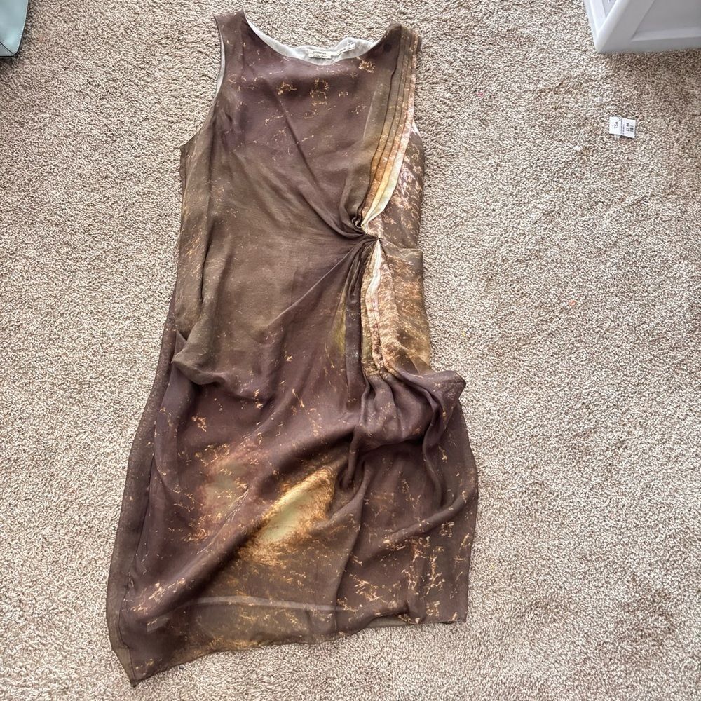 Leon Max sz S 100% silk mini dress
